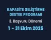 KOSGEB Kapasite Geliştirme Destek Programı 3. Başvuru Dönemi